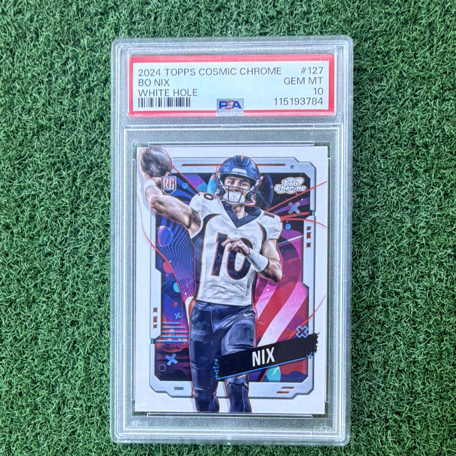 Bo Nix Topps Cosmic Chrome #127 White Hole