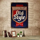 1pc Vintage Heileman Old Style Beer Retro Tin Metal Signs, Classic Beer Advertis