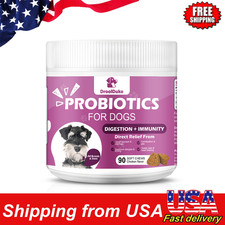 Probiotic 90 Chews for Dogs   Supports Gut Health, Digestion, Gas, Constipation