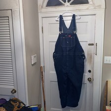 Dickies Bibb Carpenter Men  s 52  x 30  Denim NWOTS Overalls 100 Cotton Blue