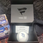 Junior Caminero Signed Rays TB Logo Blue Lace Baseball 2026 Fanatics Under Wraps