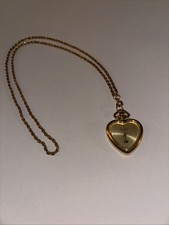 Women's Heart Necklace Pendant Charm Gold Tone