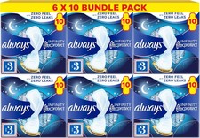 Always Infinity Flex Protect Night Size 3 Sanitary Towels With Wings 10pk Case