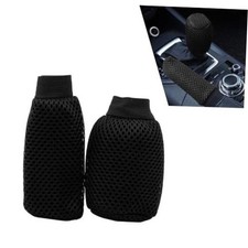 /Set Car Gear Shift Knob Cover  Car Handbrake Cover, Anti-Slip Car 2 PCS Black