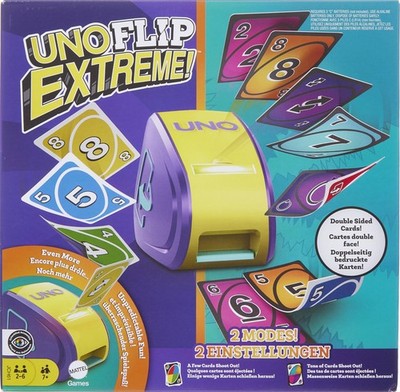 UNO Flip Extreme Kartenspiel für Kinder, Einheitsgröße, lila - Uno 