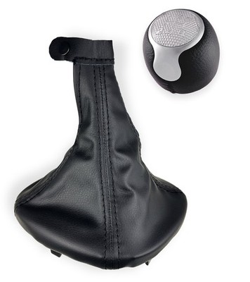 1neiSmartech Pomello 5 Marce e Retromarcia Compatibile con Fiat 500 2007-2018 e Fiat 500C 2007-2018 - Per Leva Cambio, Colore Nero con Numeri Bianchi