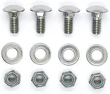 4 Pack 784-5581A Carriage Bolts, Nuts, 5/16-18, 5/8, Nylon, Scraper Bar, Fit
