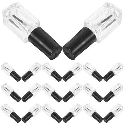 20pcs 5ml Nagellackflaschen leer Nagellack klare Flaschen mit und Bürsten