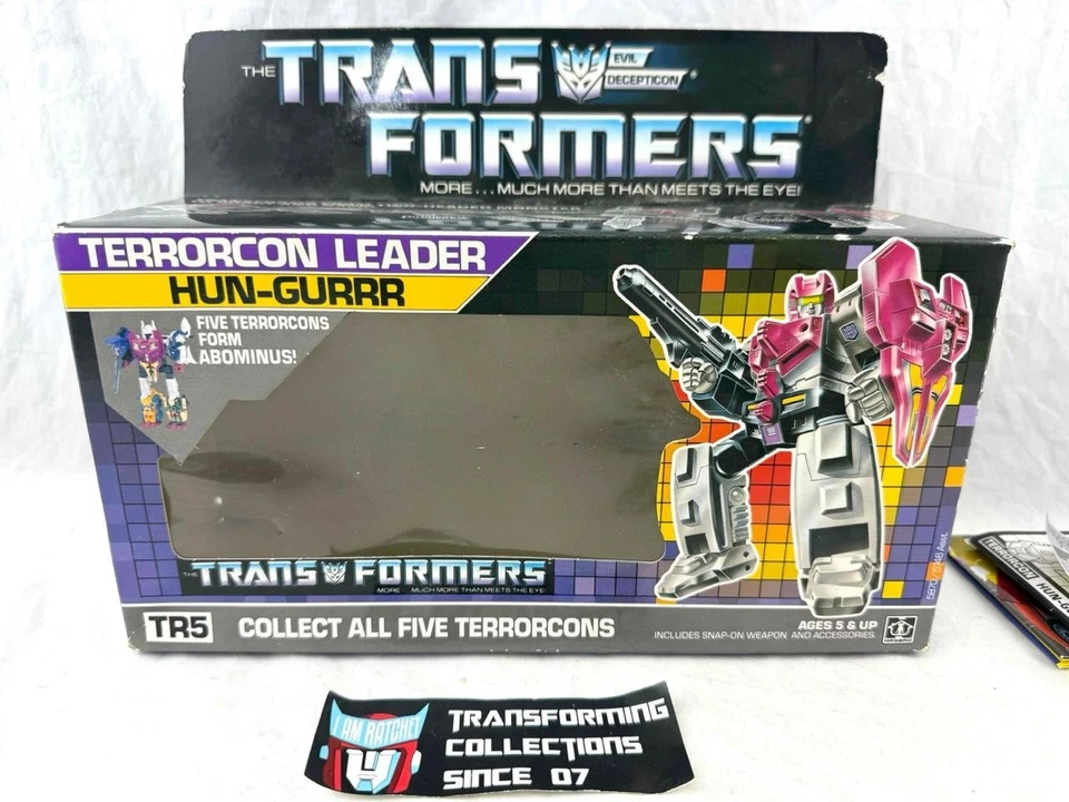 Transformers Original G1 1987 Terrorcon Hun-Gurrr for Abominus Complete w/ Box - Image 4 of 4