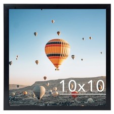 10x10 Picture Frame for Wall Hanging, Wall Mounting 10x10 inch Black