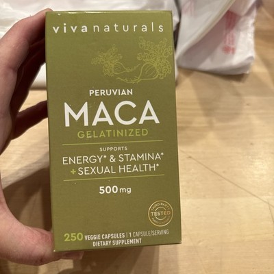Peruvian Maca, Gelatinized, 500 mg, 250 Veggie Capsules.EXP : 5/26 