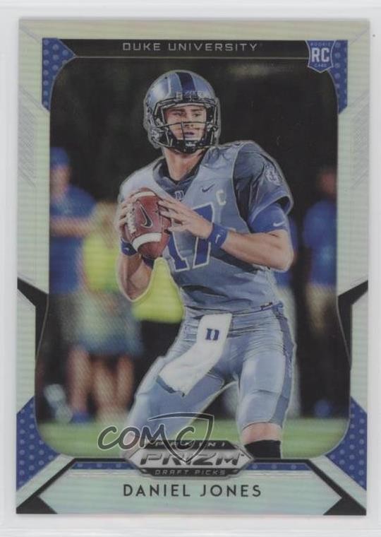 2019 Panini Prizm Draft Picks Silver Daniel Jones #116 Rookie RC fl4
