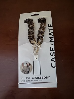 Case-Mate Universal Crossbody Phone Strap, Hands-Free Chain Wristlet Brown/Black