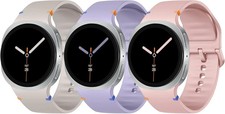 3 Pack Silicone Sport Bands Compatible with Samsung Galaxy Watch 8 40mm 44mm