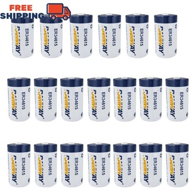 20x ER34615 D Cell Batteries 3.6V 190000mAh Li-ion Battery for Printing Machine