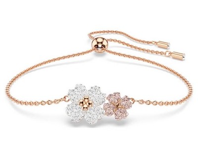Swarovski Latisha Armband Rosegold Schiebe Verstellbar Blume Neu + Tasche  