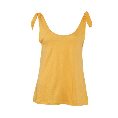Claudie Pierlot Top Yellow Size 36 FR 38 Womens Linen Top 100% Linen CFPTS003