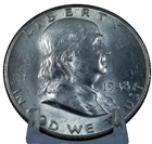 1948 FRANKLIN HALF DOLLAR , PREMIUM GEM BU, SILVER, US MINT COIN #GSAF-2