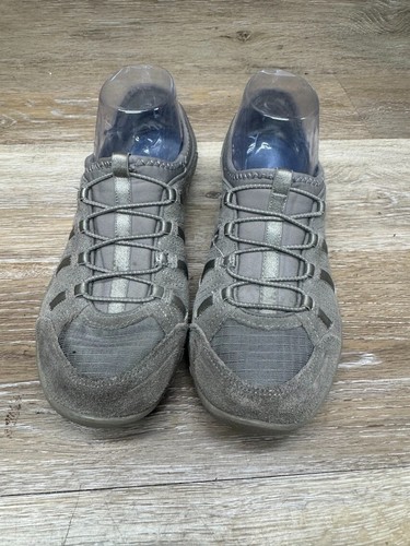 Skechers Breathe Easy Taupe Leather/Textile Sneakers Women's Size 7.5 - Picture 2 of 8