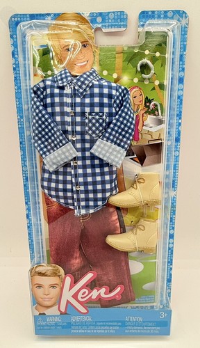 Barbie Ken Fashion: Gingham Shirt & Jeans X7852 N8329 New Sealed