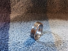 Mississippi Handcrafted Washington Quarters coin ring, size 8 2002