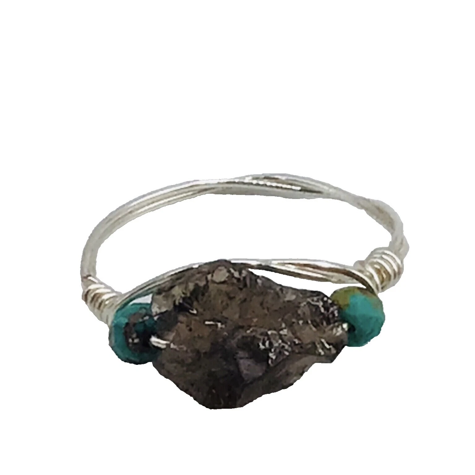 Pedra Folheado a Prata Anéis feitos à mão