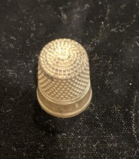 Antique Vintage Sterling Silver Thimble