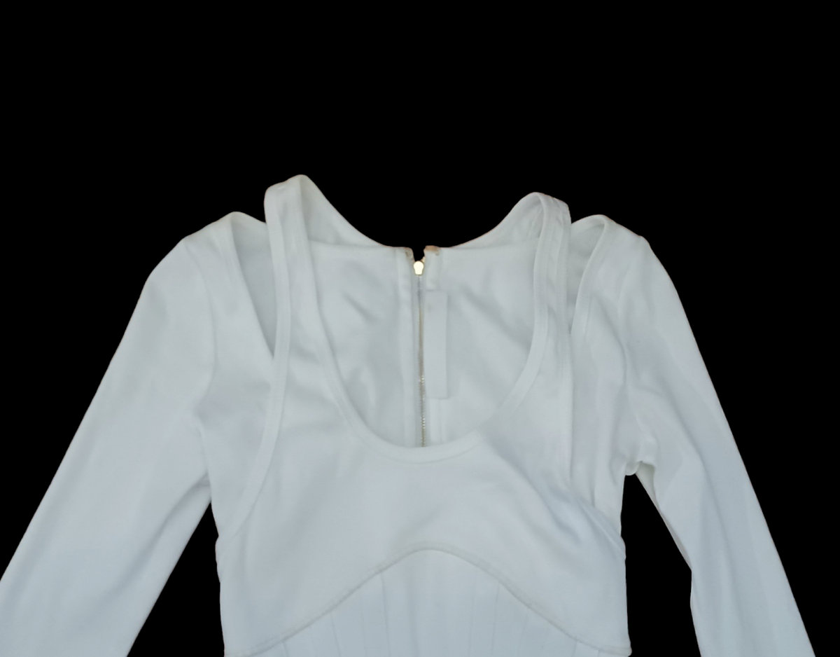 Don Lee Long Sleeve White XS Corset Top | eBay display picture 1