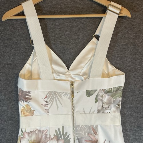 Ted Baker London Womens Sleeveless Woodland Print Ivory Bodycon Panel Dress Sz 2 - Picture 6 of 14