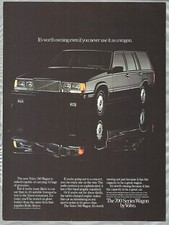 1985 VOLVO 760 advertisement, Volvo ad, 760 Wagon with reflection, print ad