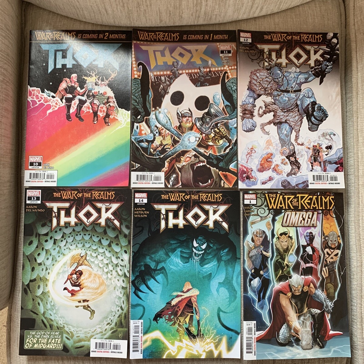 The War Of The Realms Marvel Thor Comics 2019 Set #716-720 + #1