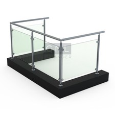 Balkongeländer Edelstahl VSG Glas Balkon Geländer