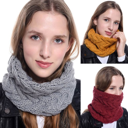 Warm Neck Knit Scarf Ring Cowl Chunky 