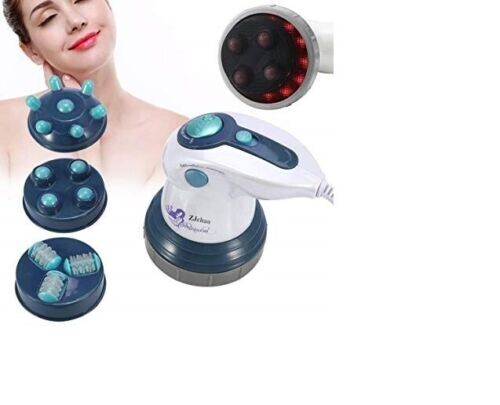 Massaggiatore elettrico anticellulite pancia fianchi glutei 4 testine rotanti - Foto 7 di 9