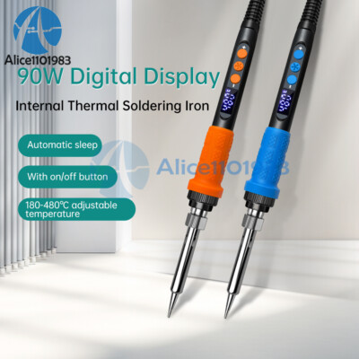 90W Soldering Iron Kit Electric LED Adjustable Temperature Soldering Iron tip