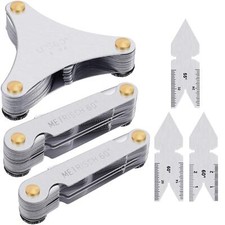 ChgImposs Screw Thread Pitch Cutting Gauge Tool Set Stainless Steel Centre