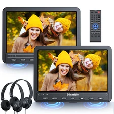2X10.5" HD Headrest Car DVD Player Monitor Dual Screen Portable Region Free USB