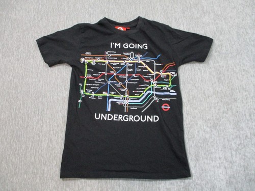 London Underground Shirt Adult Small Black Tube Map Official Travel UK England