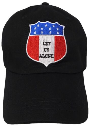LET US ALONE BADGE BLACK HAT CAP - Picture 3 of 6