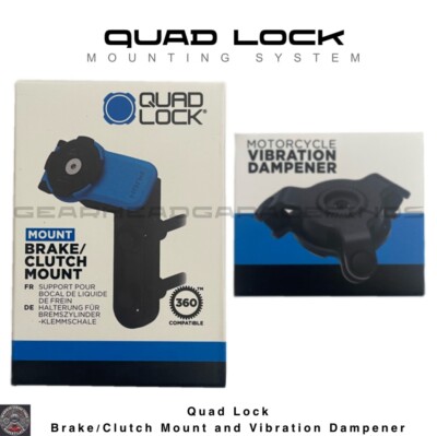 QUAD LOCK Motorcycle Brake/Clutch Mount + Vibration Dampener - NEW FREE SHIPPING