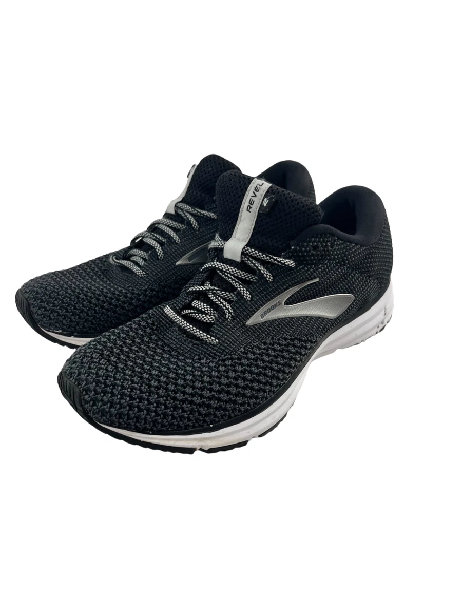 BROOKS Revel 2 Womens Athletic Black Running Shoes Size 10 B US 1202811B050