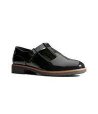 Image of Clarks Ladies/Girls * Griffin Town * Black Patent Leather Shoes UK 4 D