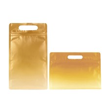 25 Gold Rice Paper Reclosable Zip Bags with Clear Side Gusset Food Storage Pouch