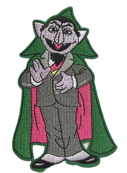 COUNT von COUNT - SESAME STREET - Embroidered Iron-On Patch
