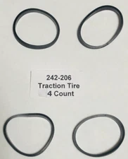 LIONEL STEAM ENGINE TRACTION TIRE 4 EA. ALSO WILLIAMS, ATLAS, ENGINES 1" ID