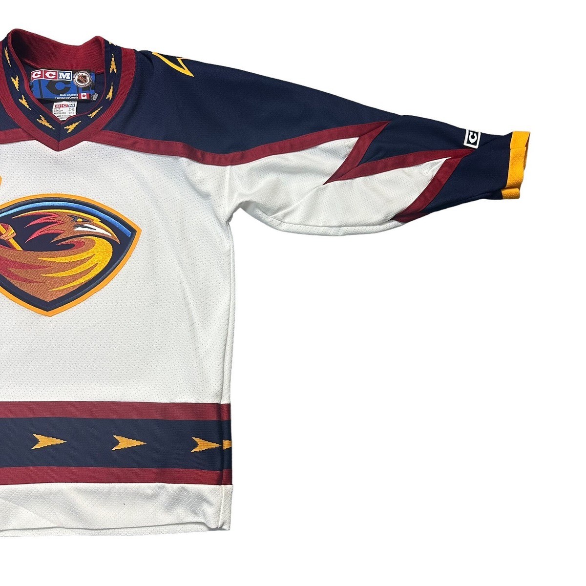 Maillot Vintage CCM Atlanta Thrashers Jaune - Taille XL Homme, NHL, Canada