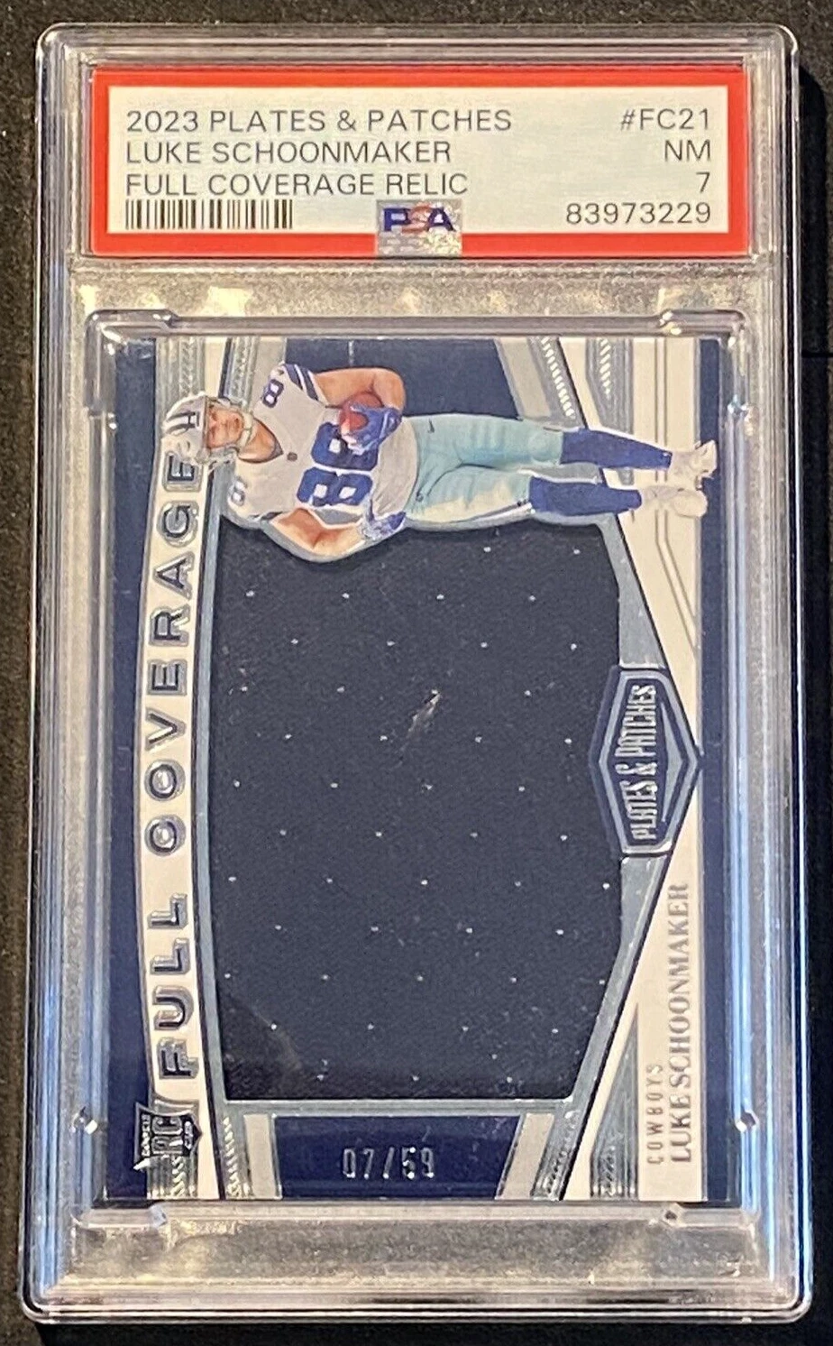 Luke Schoonmaker Panini Plates & Patches Full Coverage Relics #FC21 Base