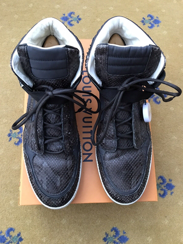 Louis Vuitton Trainers Sneaker Snakeskin Boot Shoes High Top Mens UK 11 US 12 45 - Picture 6 of 12