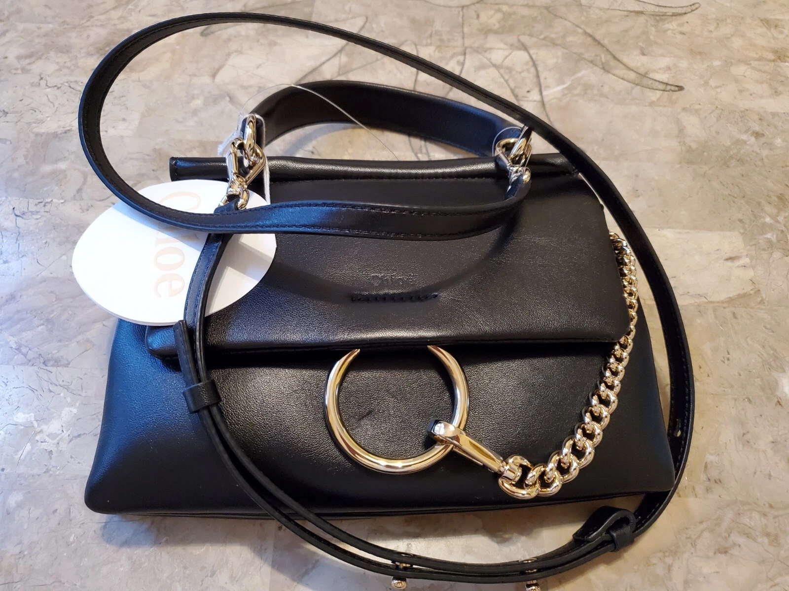 Chloe — Chloé Women's Black Faye Small Top Handle.