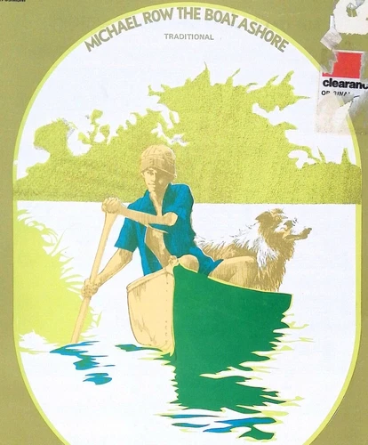 Michael Row The Boat Ashore Sheet Music Traditional Folk Spiritual Key of C 1973
